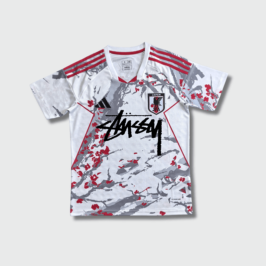 STÜSSY x “JAPAN” JERSEY - RED BLOSSOM - The Kit Outlet