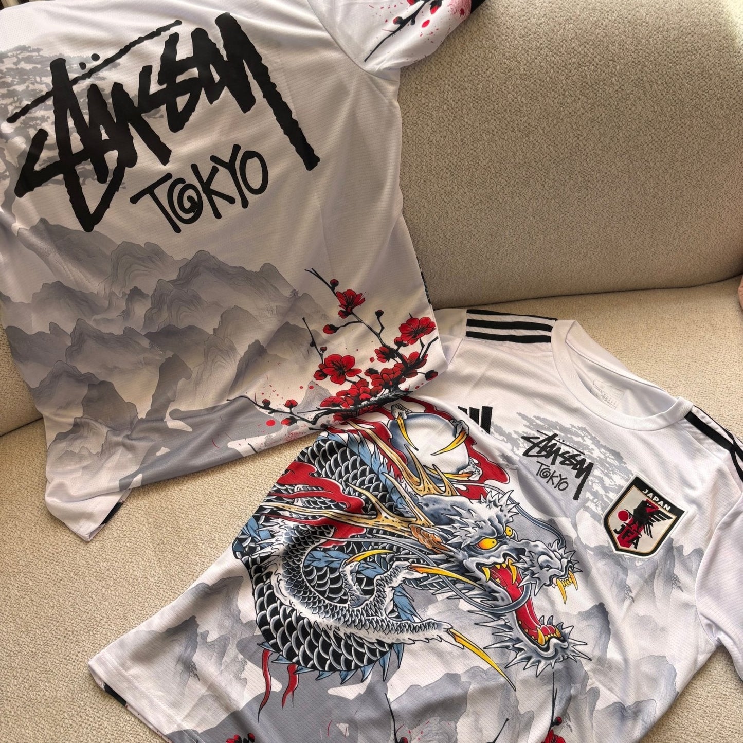 STÜSSY x “JAPAN” JERSEY - RED DRAGON - The Kit Outlet