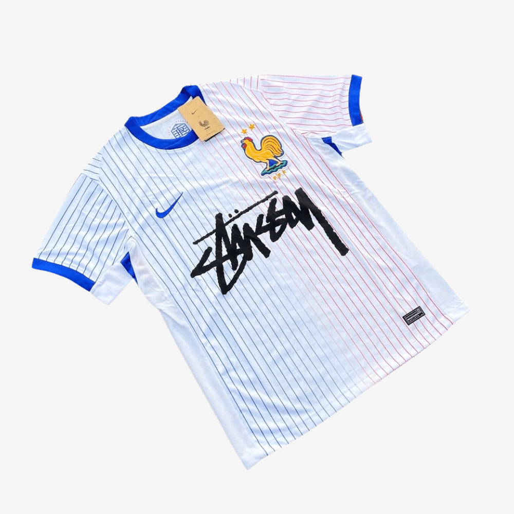 FRANCE X STÜSSY JERSEY - WHITE 25' - X8 STUDIOS