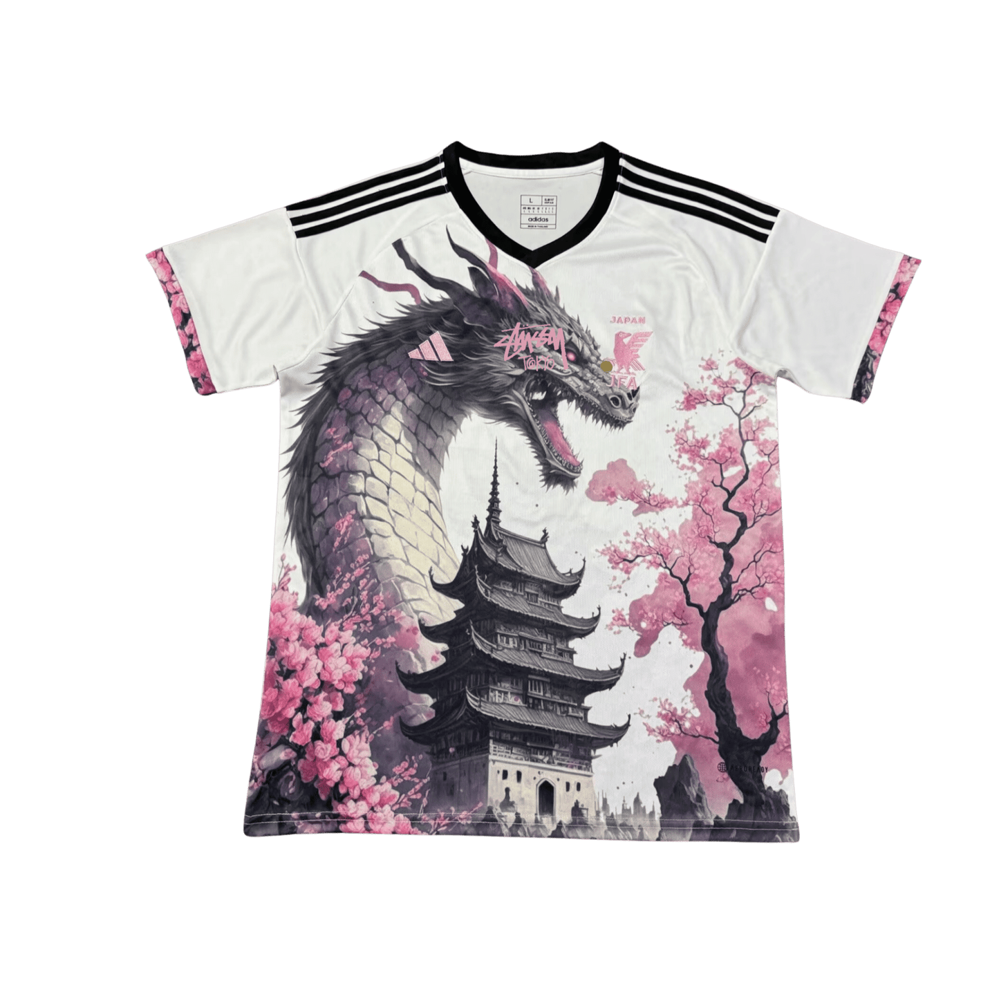 STÜSSY x “JAPAN” JERSEY - PINK DRAGON - The Kit Outlet