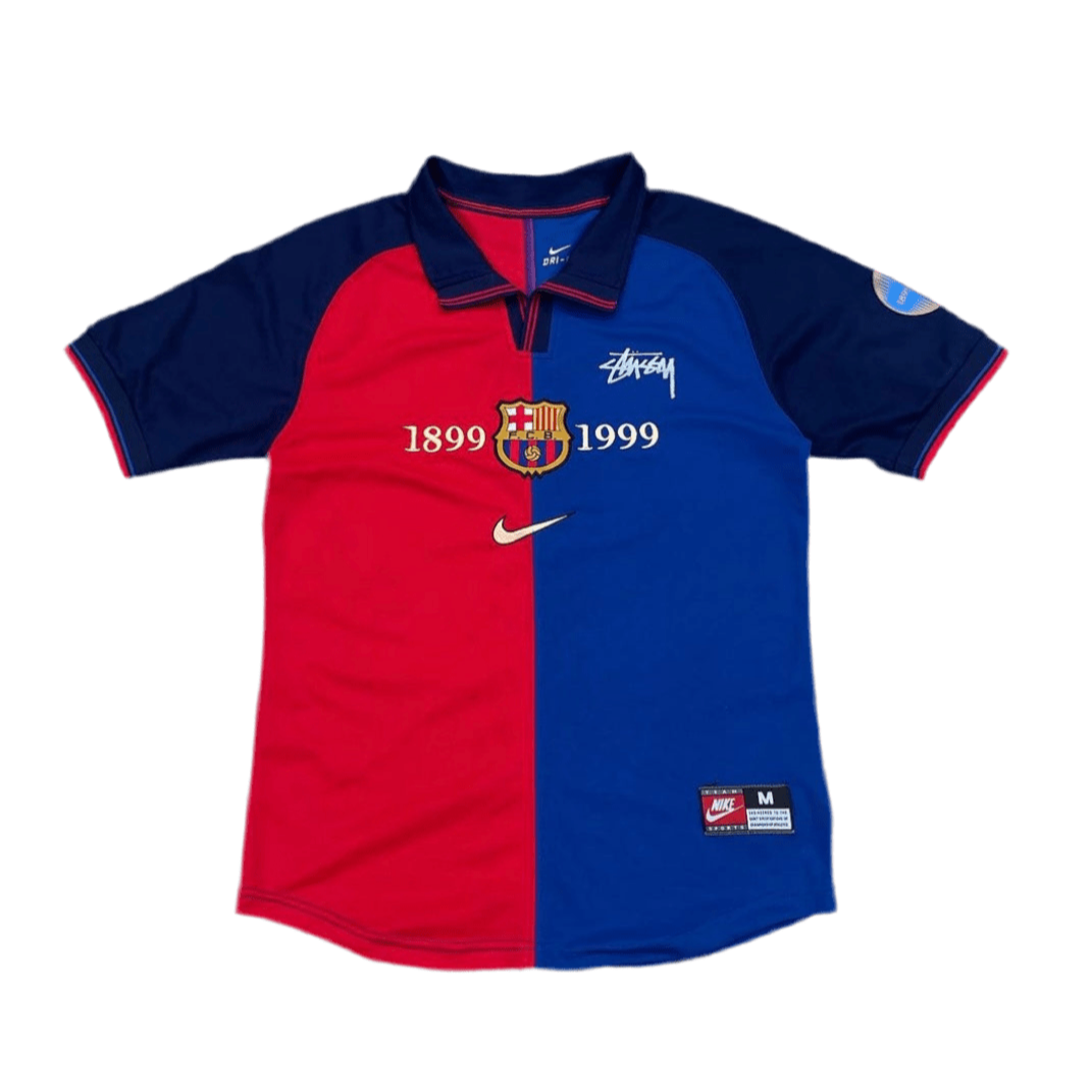 STÜSSY X “RETRO FC BARCELONA” JERSEY - The Kit Outlet
