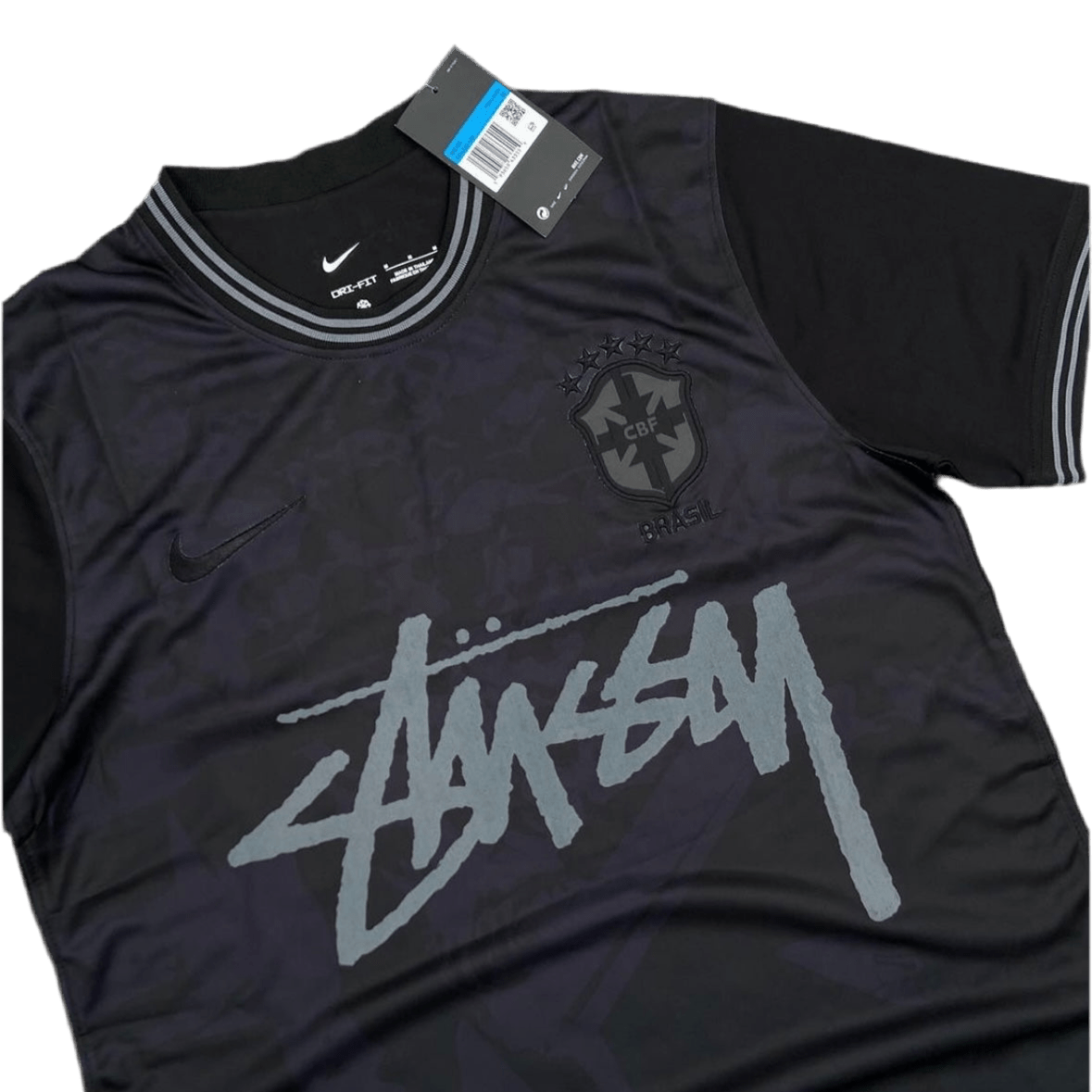 STÜSSY X “BRASIL” JERSEY - black yin and yang - The Kit Outlet