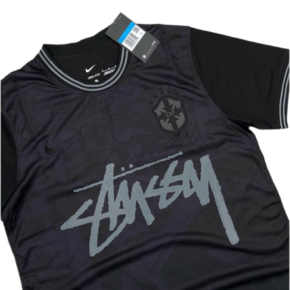 STÜSSY X “BRASIL” JERSEY - black yin and yang - The Kit Outlet