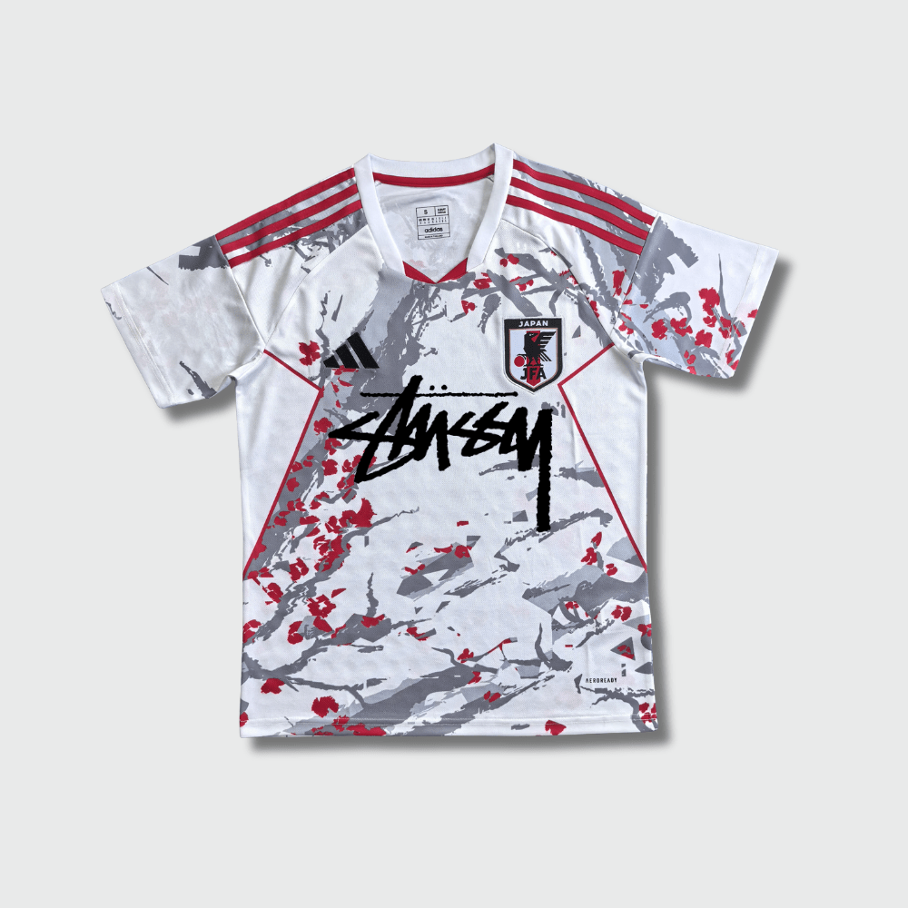 STÜSSY x “JAPAN” JERSEY - RED BLOSSOM - The Kit Outlet