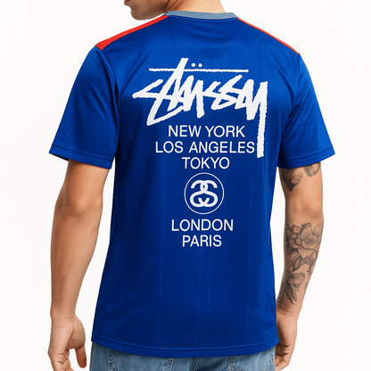 STÜSSY X “ITALY” JERSEY - BLUE - The Kit Outlet