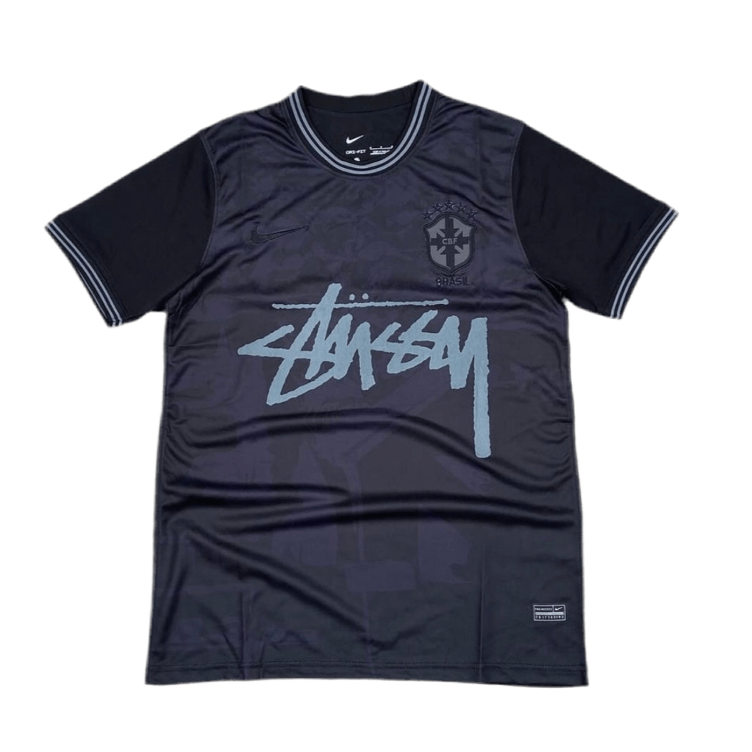 STÜSSY X “BRASIL” JERSEY - black yin and yang - The Kit Outlet