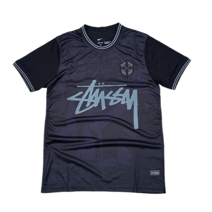 STÜSSY X “BRASIL” JERSEY - black yin and yang - The Kit Outlet
