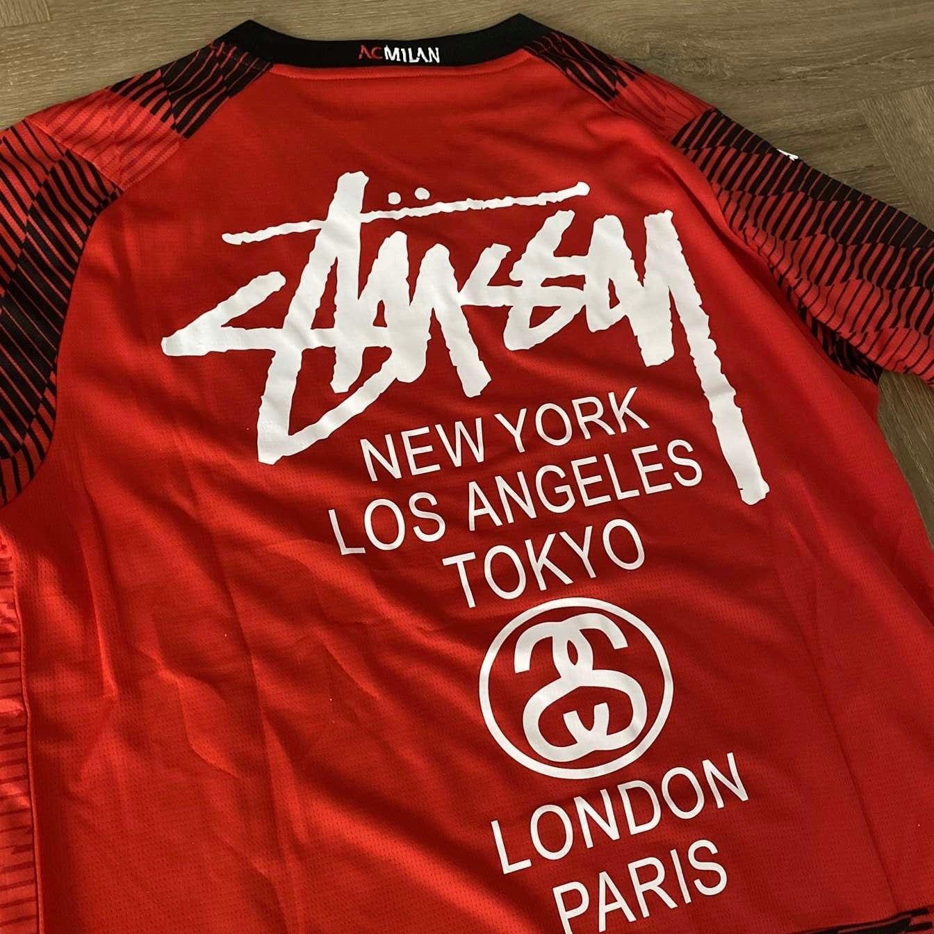 STÜSSY X “AC MILAN” JERSEY - The Kit Outlet