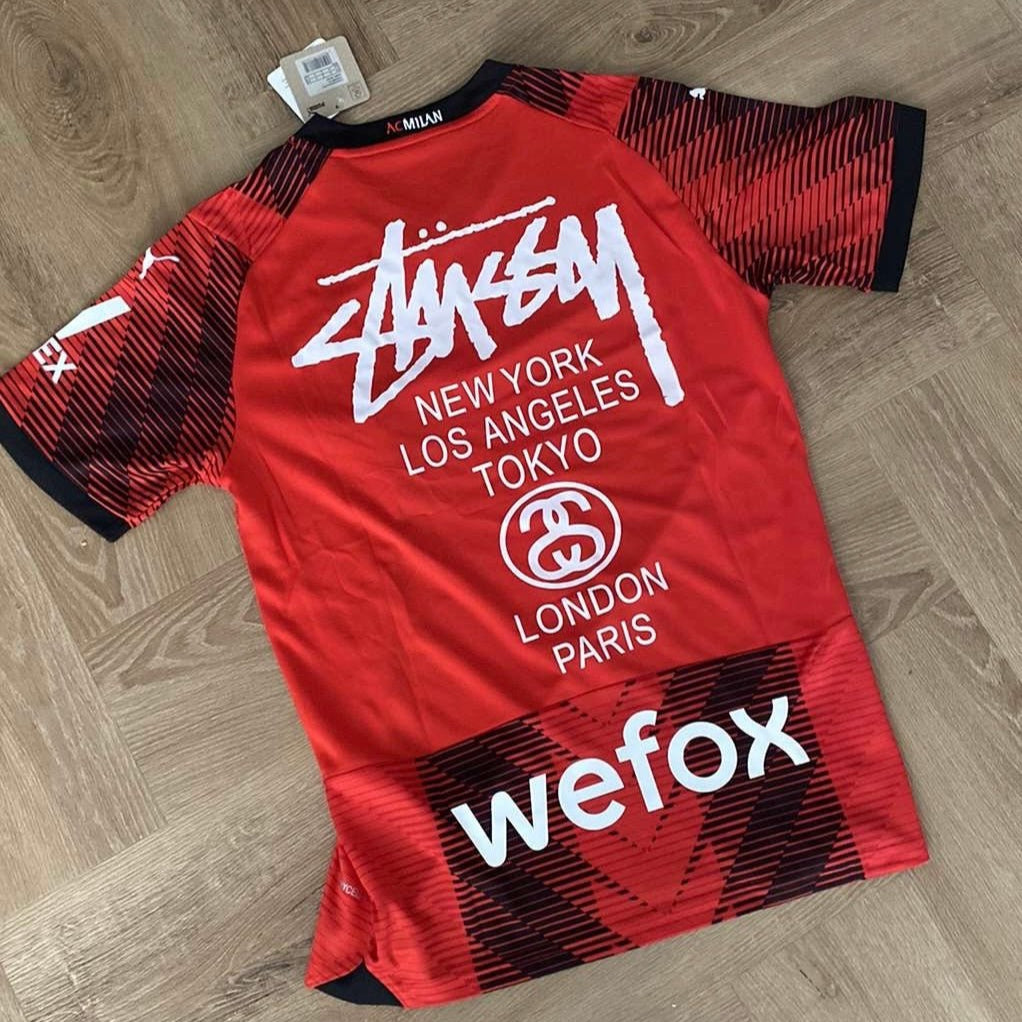 STÜSSY X “AC MILAN” JERSEY - The Kit Outlet