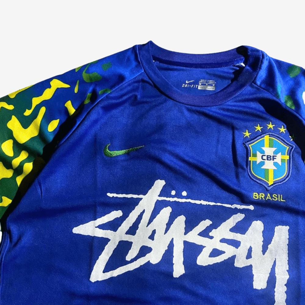 BRAZIL X STÜSSY JERSEY - BLUE 22' - X8 STUDIOS