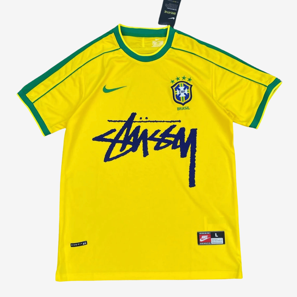 BRAZIL X STÜSSY JERSEY - YELLOW 98' - X8 STUDIOS