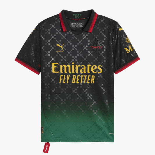 AC MILAN x OFF WHITE BLACK - The Kit Outlet