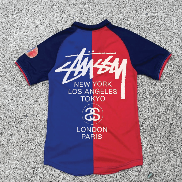STÜSSY X “RETRO FC BARCELONA” JERSEY - The Kit Outlet