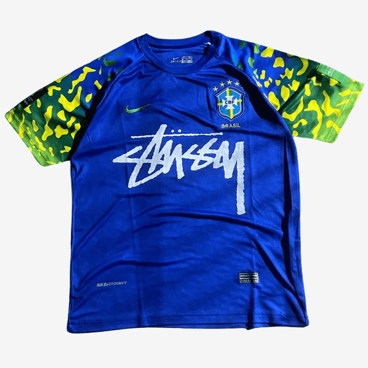 BRAZIL X STÜSSY JERSEY - BLUE 22' - X8 STUDIOS