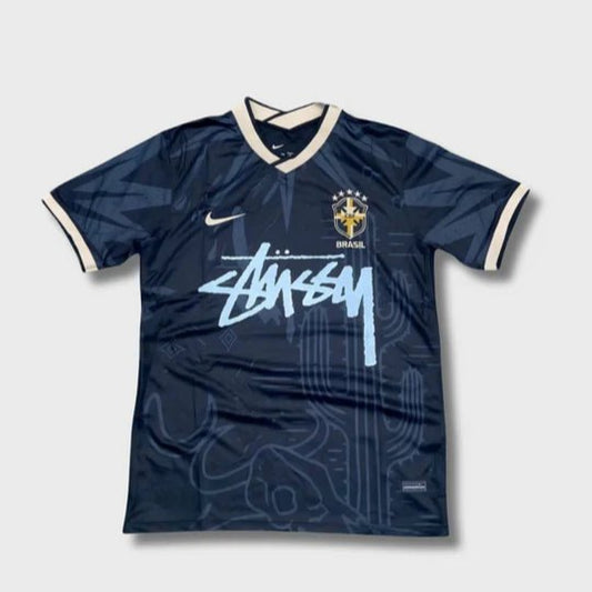 STÜSSY x “BRASIL” JERSEY - BLACK WORLD CUP EDITION - The Kit Outlet