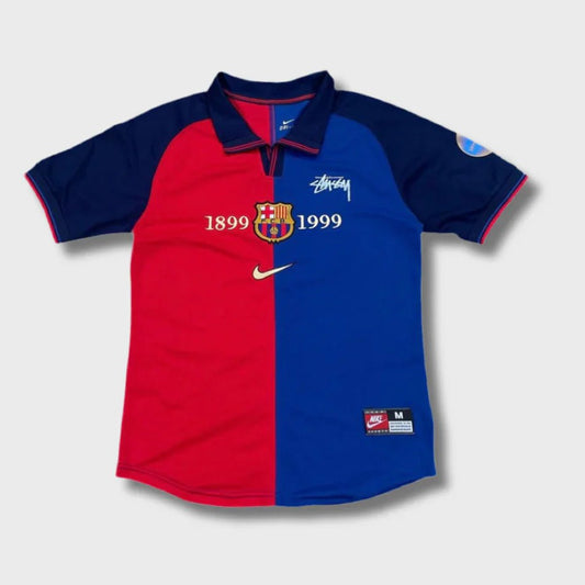 STÜSSY X “RETRO FC BARCELONA” JERSEY - The Kit Outlet
