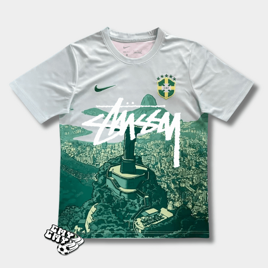 STÜSSY X BRASIL JESUS - GREEN - The Kit Outlet