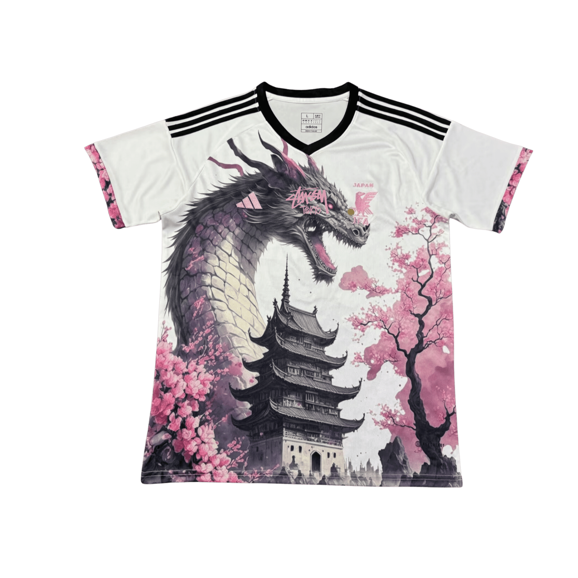 STÜSSY x “JAPAN” JERSEY - PINK DRAGON - The Kit Outlet